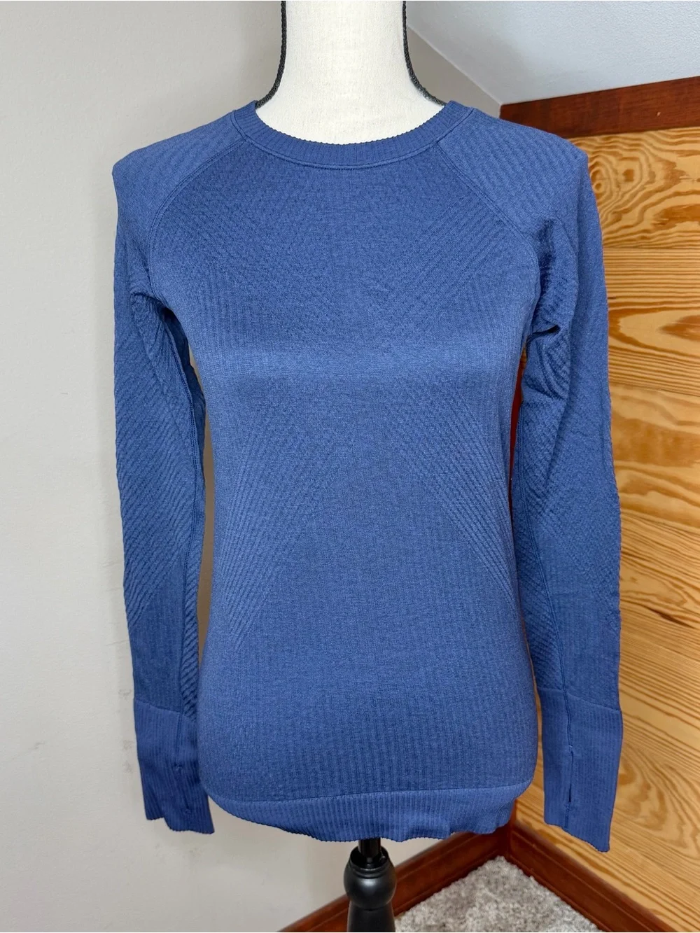 Lululemon Rest Less Long Sleeve Pullover Top Shirt Night Sea Navy Blue 6 W3BARS